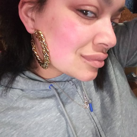 BIG Cuban Link Hoops - Picture 6 of 10